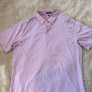 Golf Light Pink Striped Polo Shirt